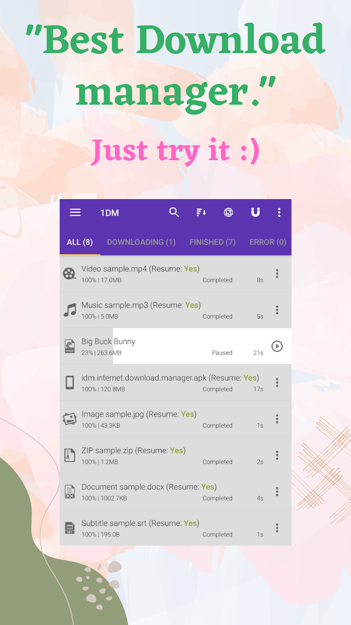 1DM screenshot 1 on Windows 10 1DM screenshot 1 on Windows 10