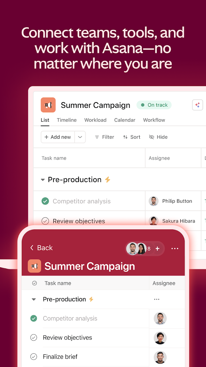 Asana screenshot 1 on Windows 10 Asana screenshot 1 on Windows 10
