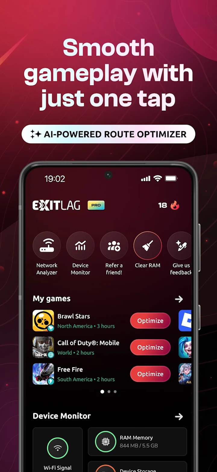 ExitLag screenshot 1 on Windows 10