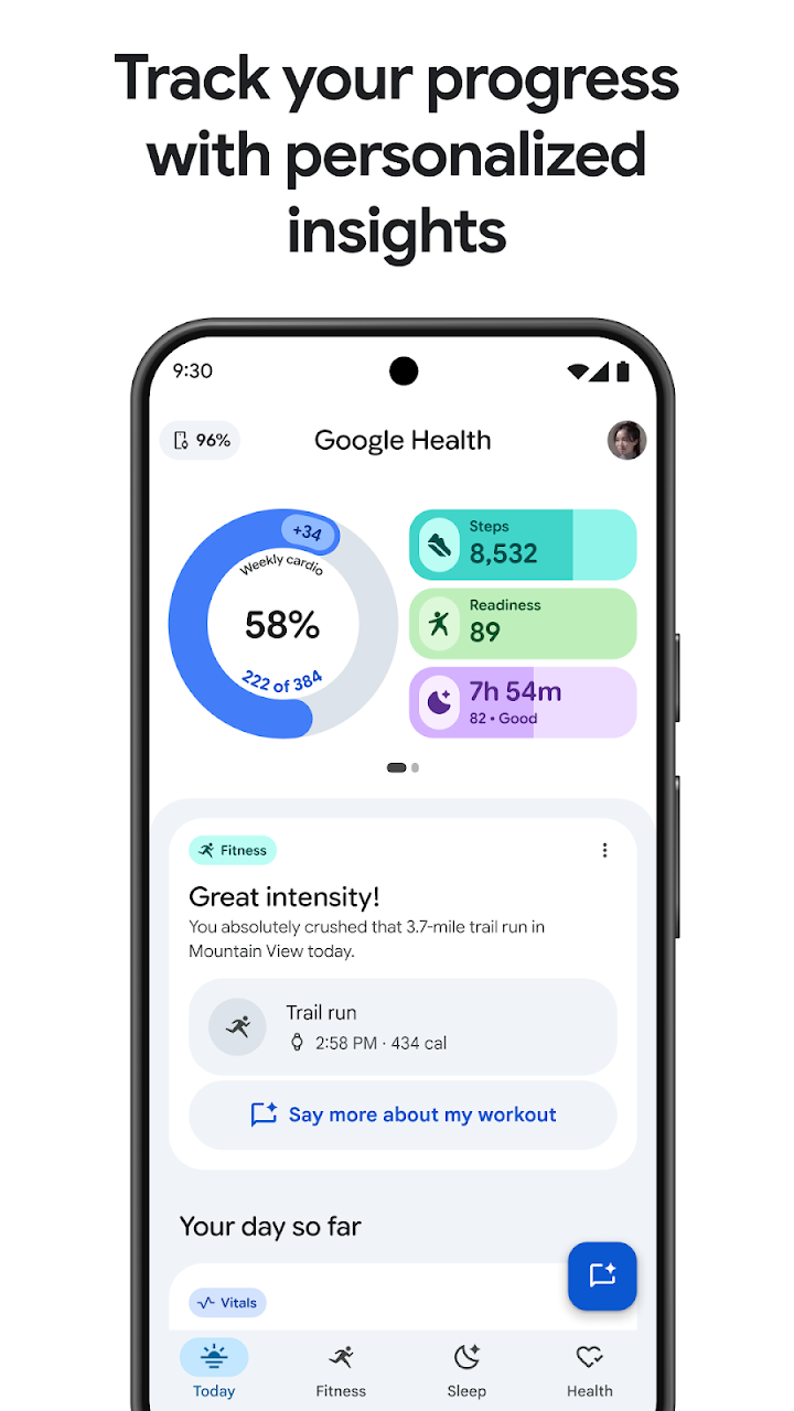 Google Health (Fitbit) screenshot 1 on Windows 10