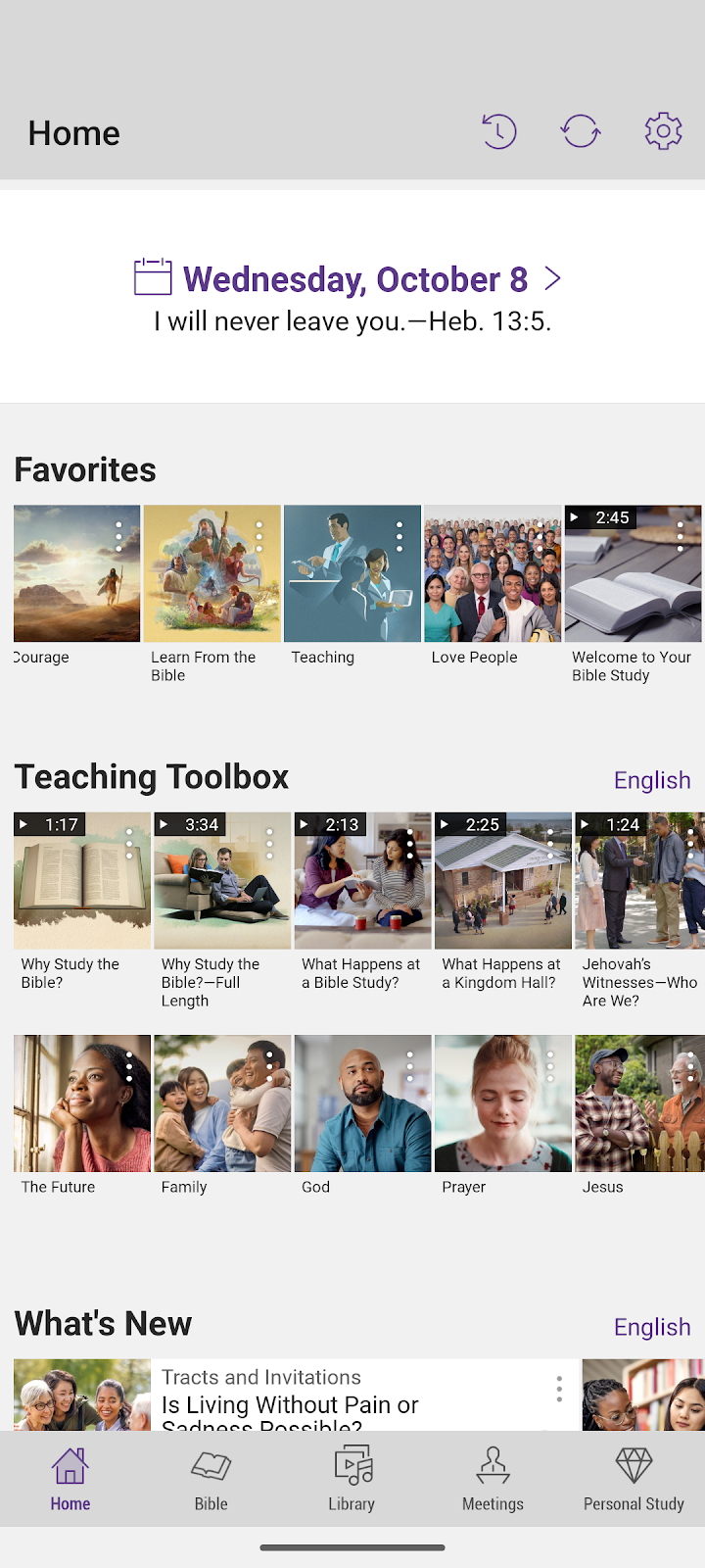 JW Library screenshot 1 on Windows 10