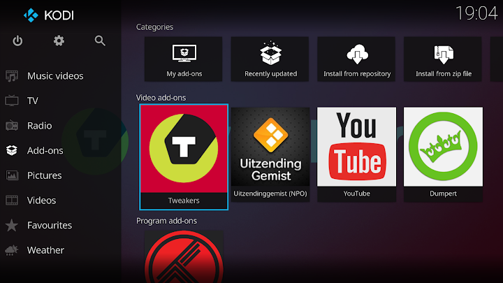 Kodi screenshot 1 on Windows 10