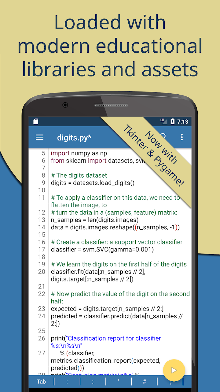 Pydroid 3 screenshot 1 on Windows 10