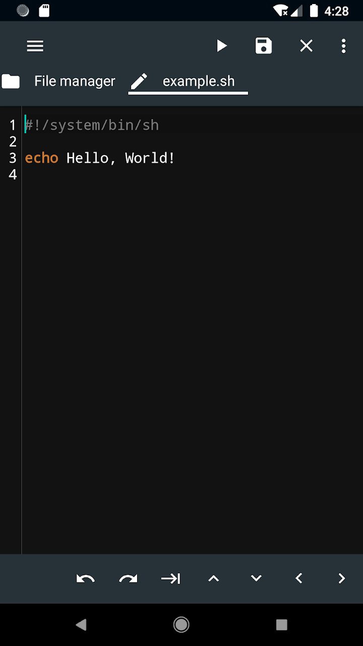 Shell Script Editor screenshot 1 on Windows 10 Shell Script Editor screenshot 1 on Windows 10