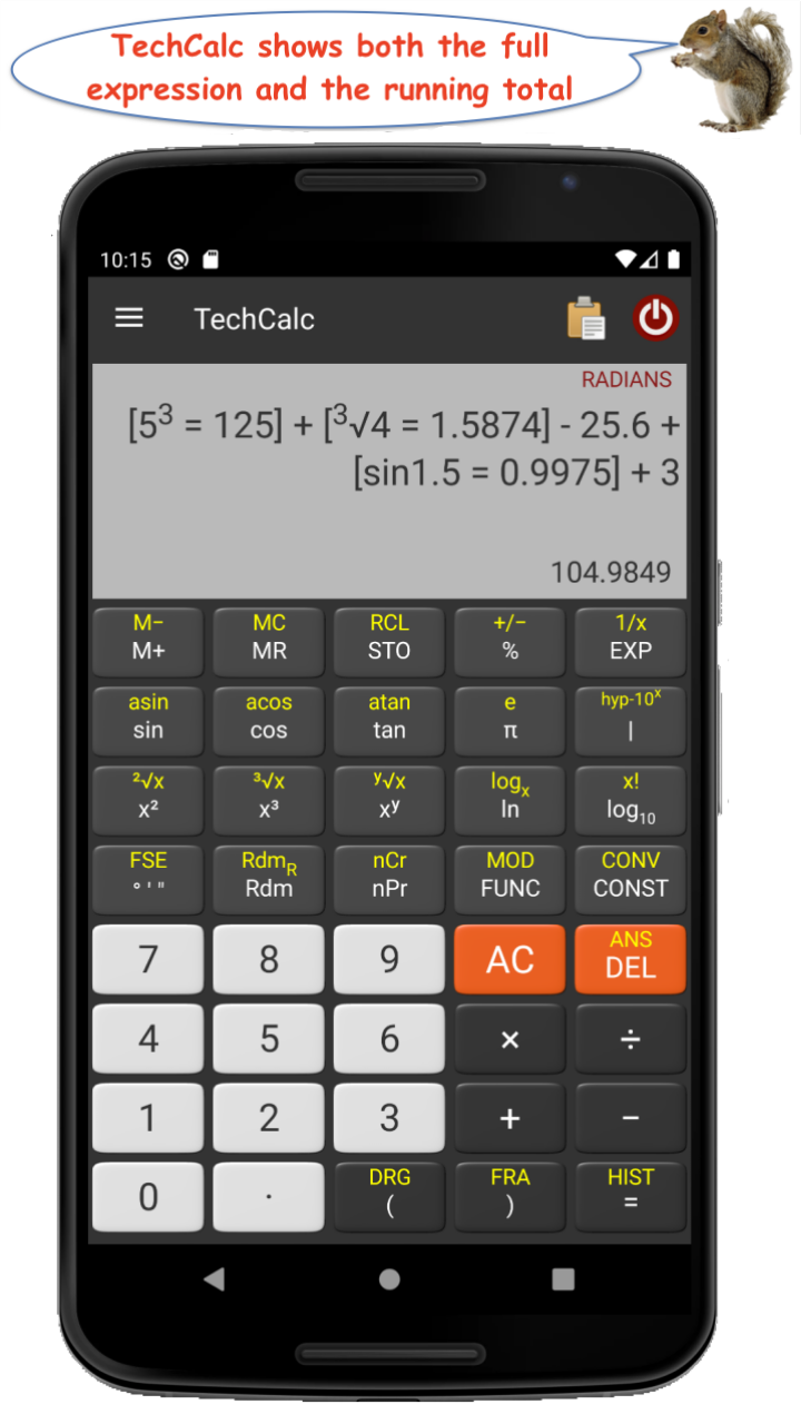 TechCalc Scientific Calculator screenshot 1 on Windows 10 TechCalc Scientific Calculator screenshot 1 on Windows 10