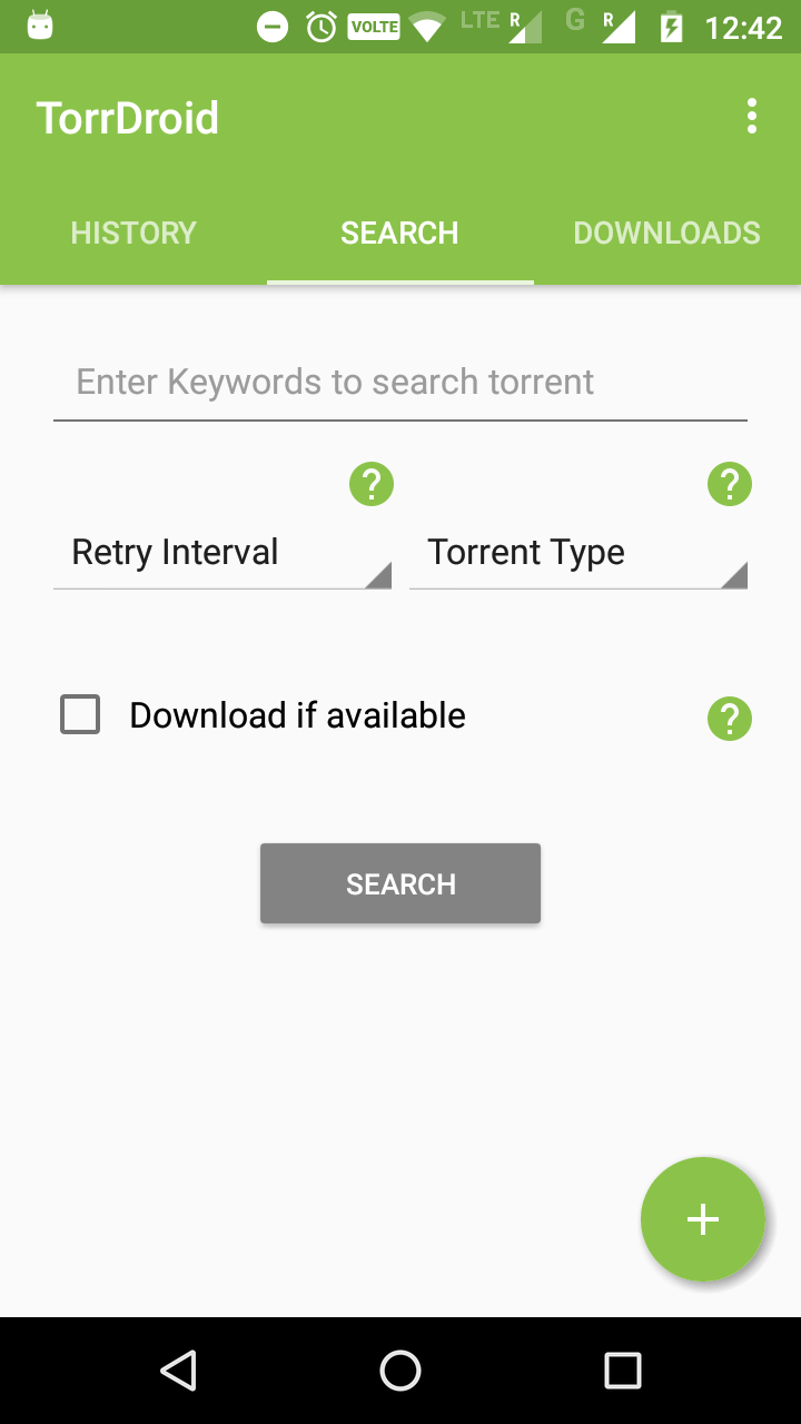 TorrDroid screenshot 1 on Windows 10