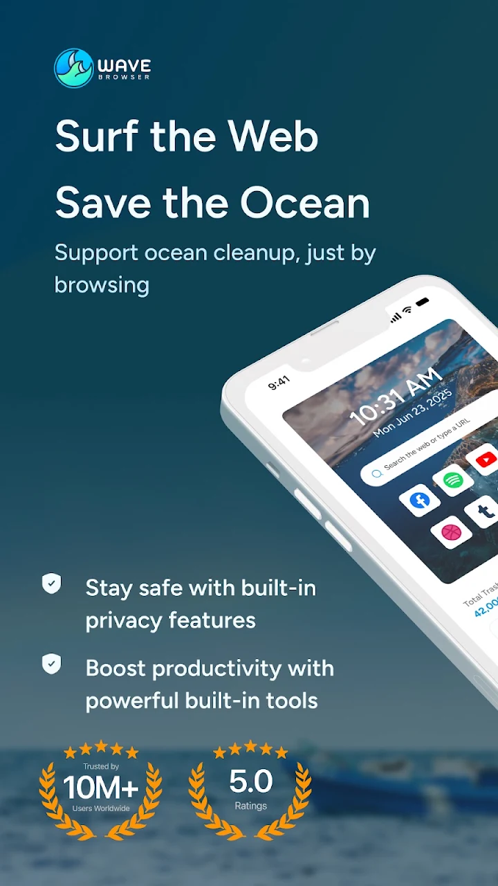 Wave Browser screenshot 1 on Windows 10