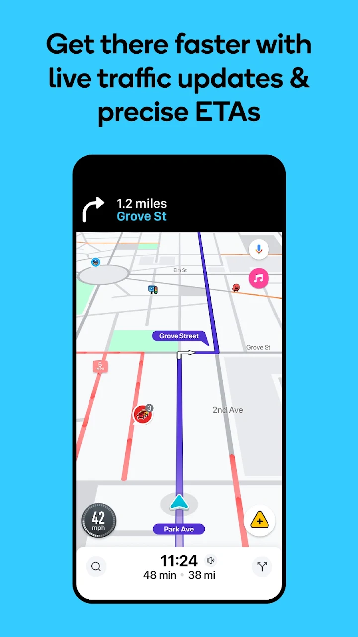 Waze Navigation & Live Traffic screenshot 1 on Windows 10