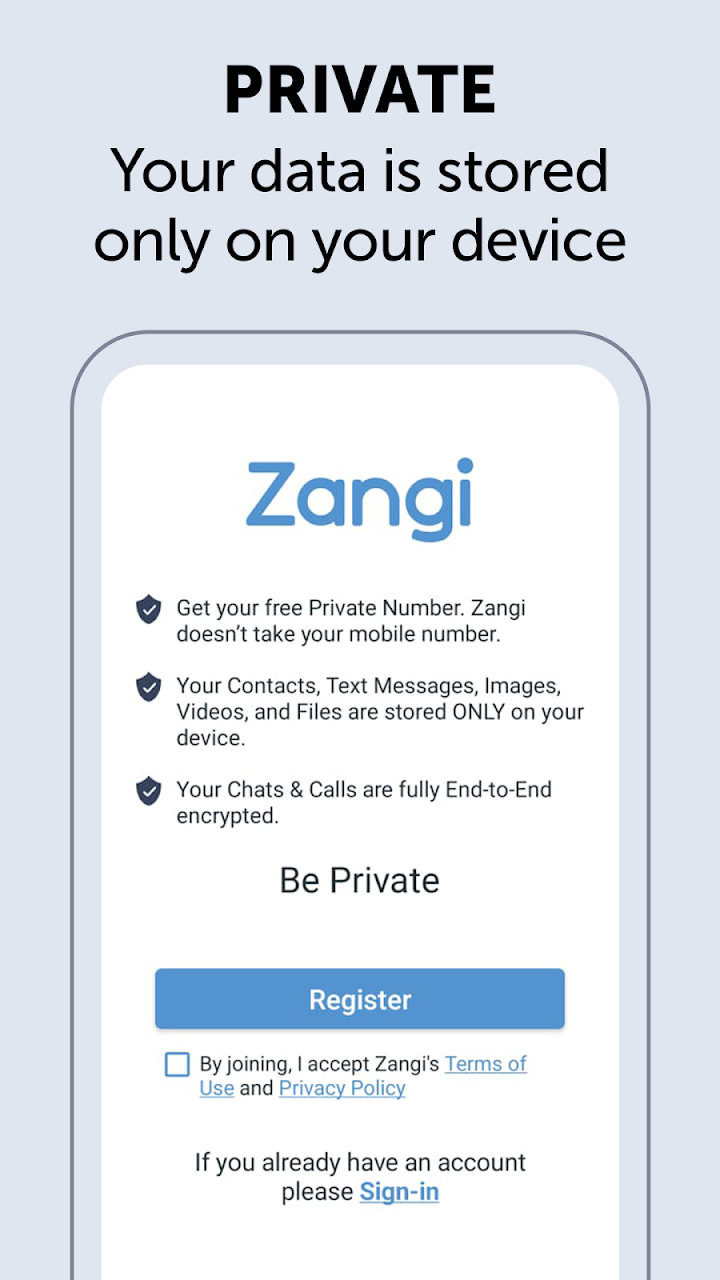 Zangi screenshot 1 on Windows 10