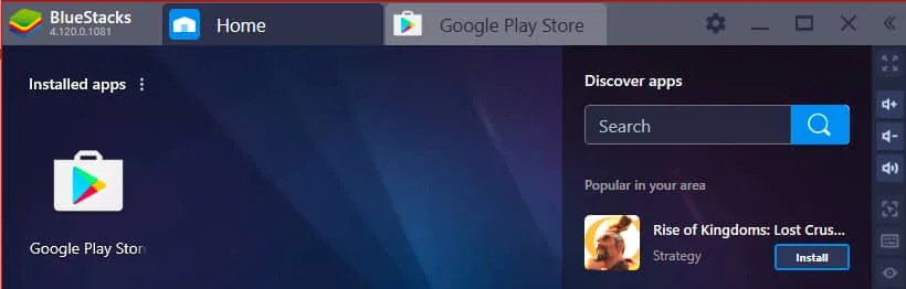 Airtable on Windows 10: BlueStacks home screen with the Google Play Store icon (example screenshot) Airtable on Windows 10: BlueStacks home screen with the Google Play Store icon (example screenshot)