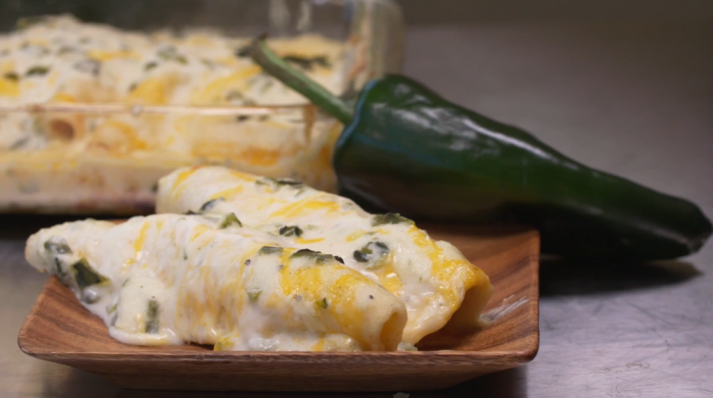 Poblano Chile Enchiladas a la Gringa