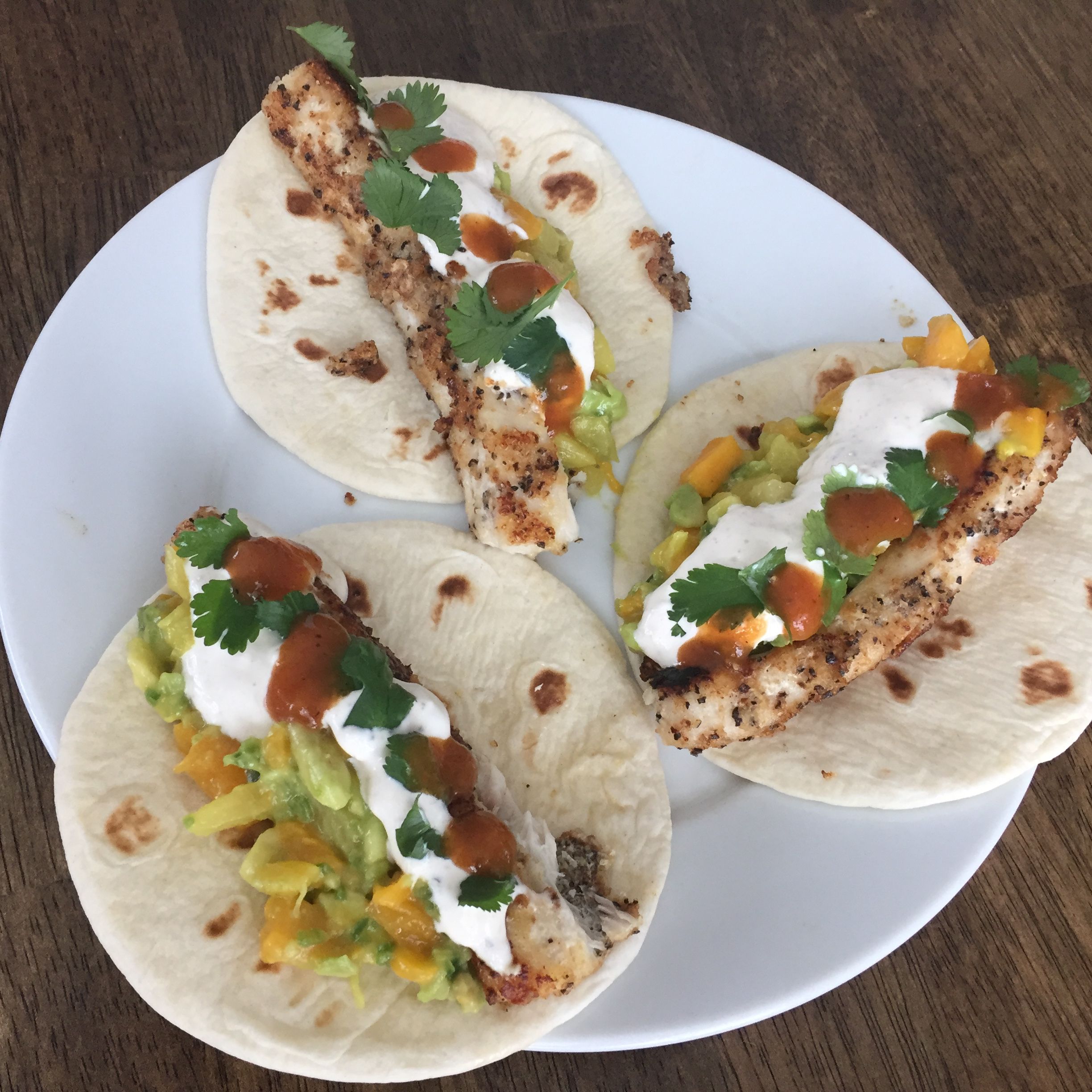 Soft Mahi Mahi Tacos with Ginger-Lime Dressing
