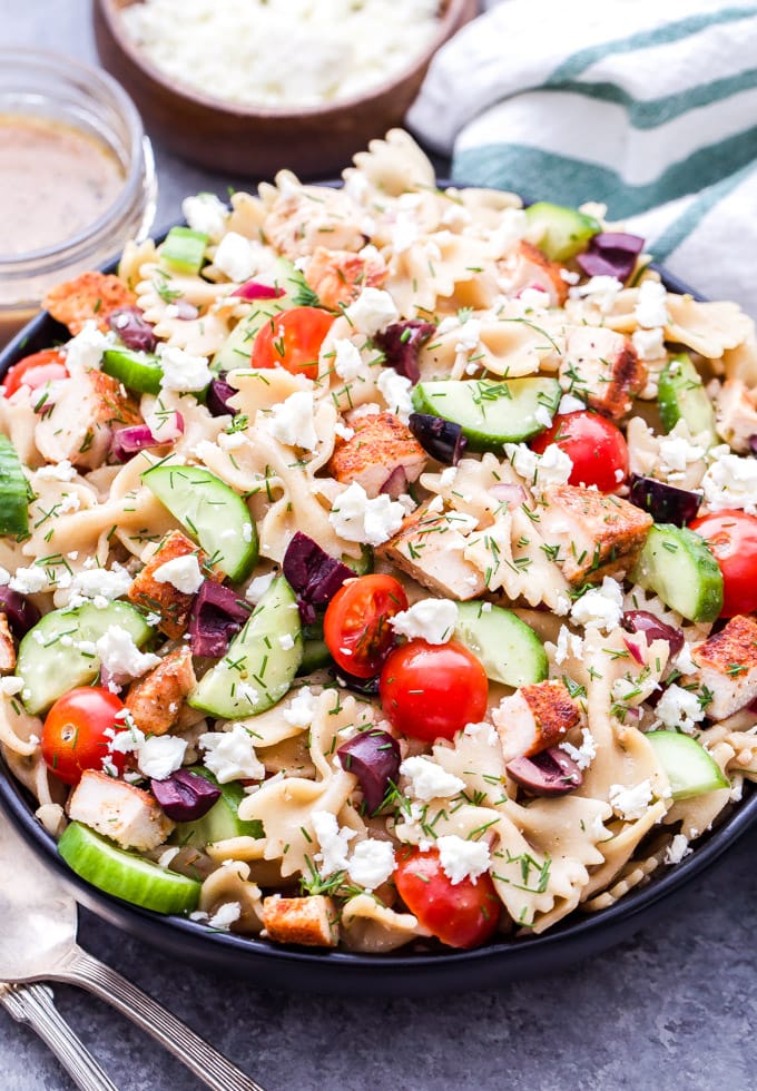 Greek Chicken Pasta Salad