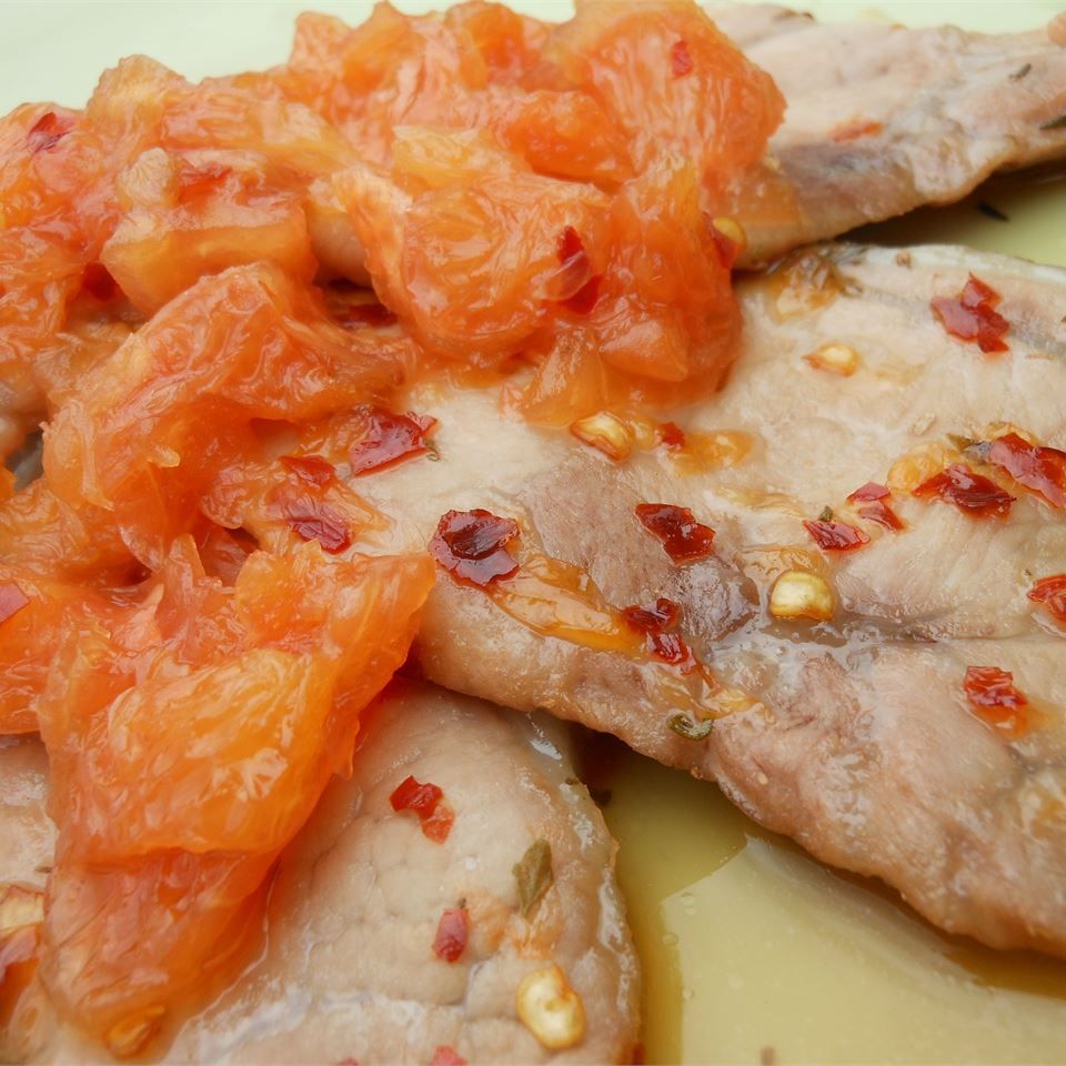 Benji's Pork Chops with Grapefruit Relish Grilled Pork Loin Chops