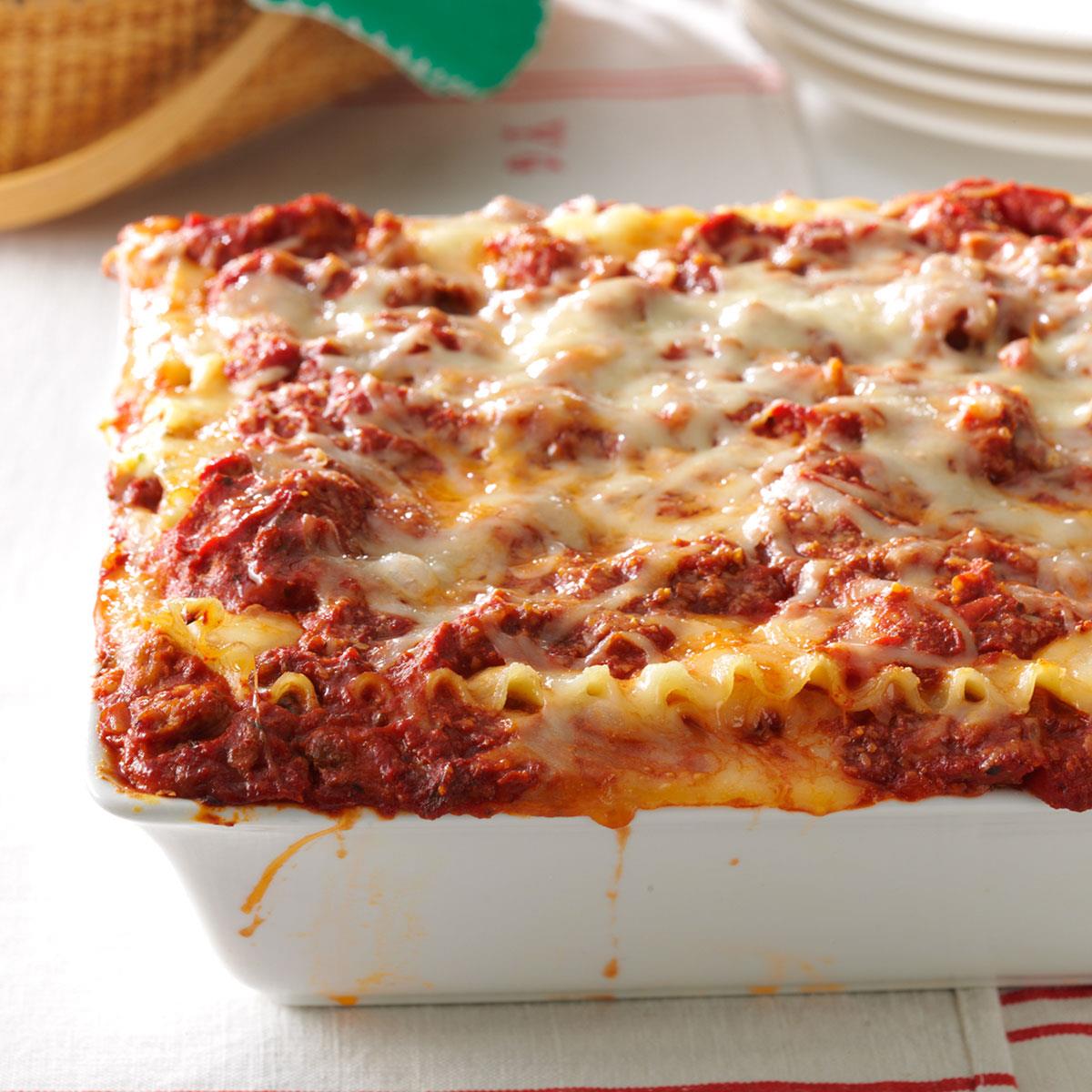 Delicious homemade lasagna