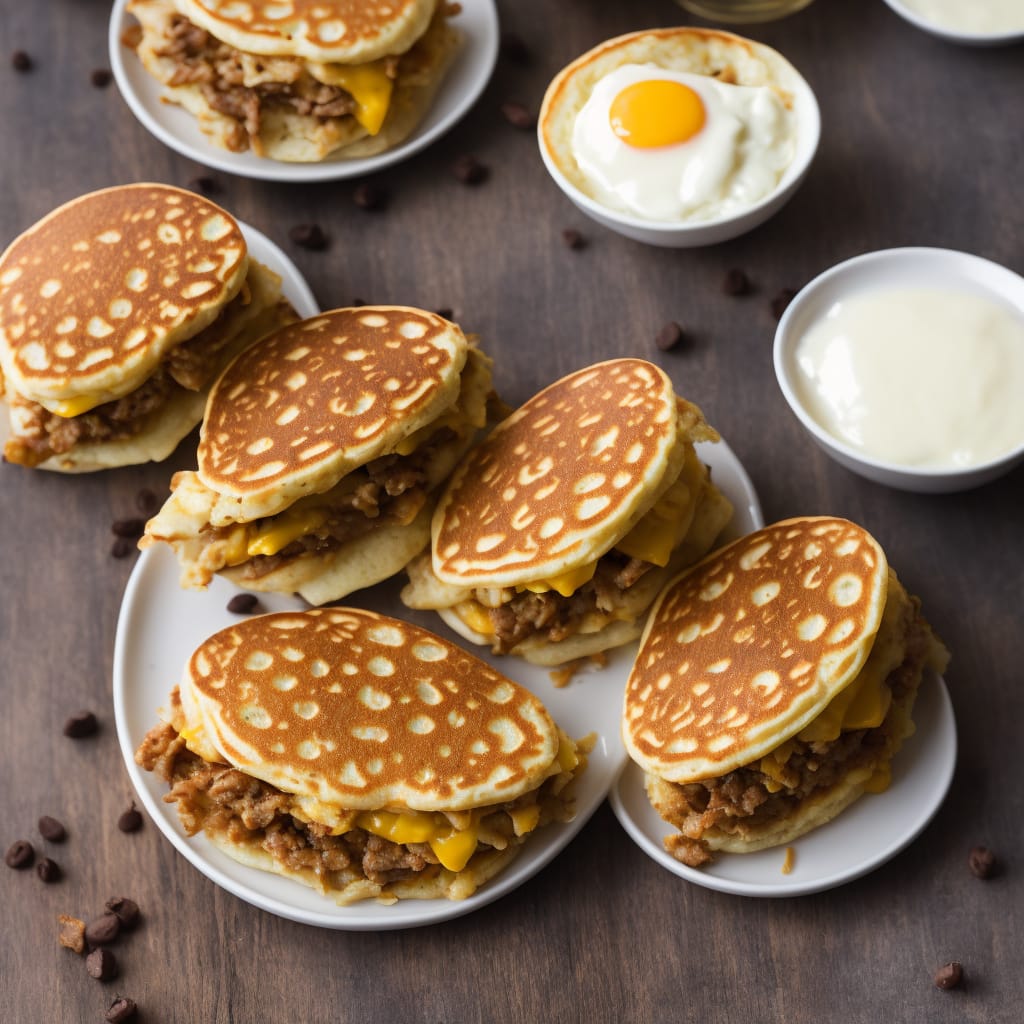 Leftover Pancake Breakfast Sandwich