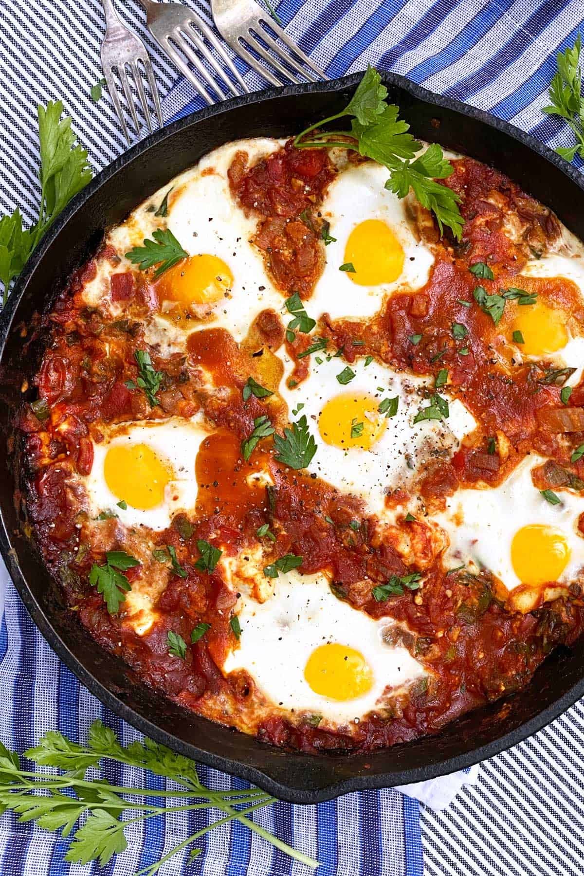 Shakshuka with Spinach and Feta