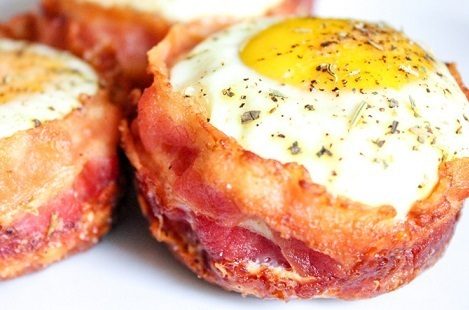 Eggs n Bacon Cupcake