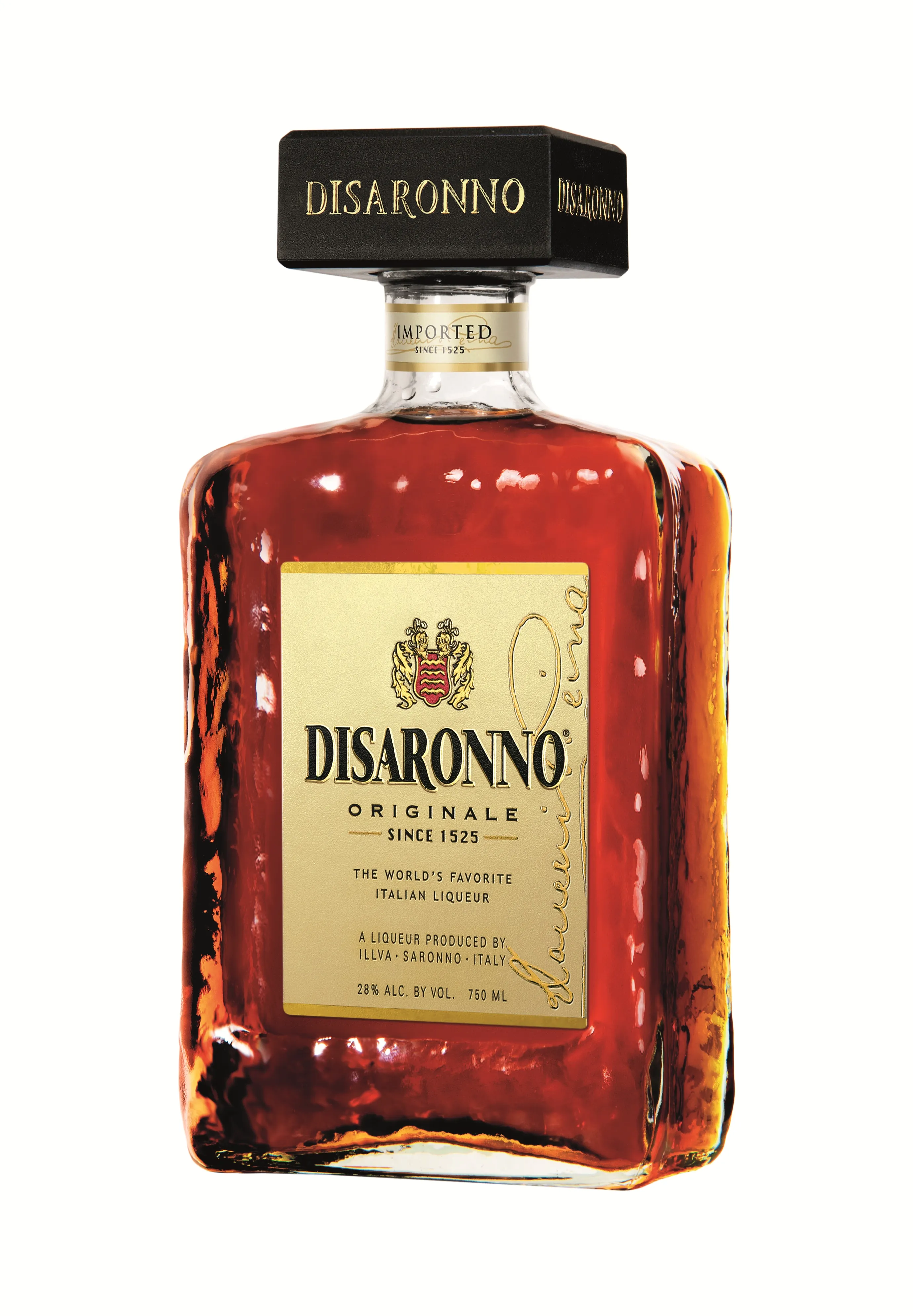 A glass of Amaretto, showcasing its beautiful amber color and rich texture.