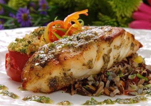 Herb Crusted Baked Grouper
