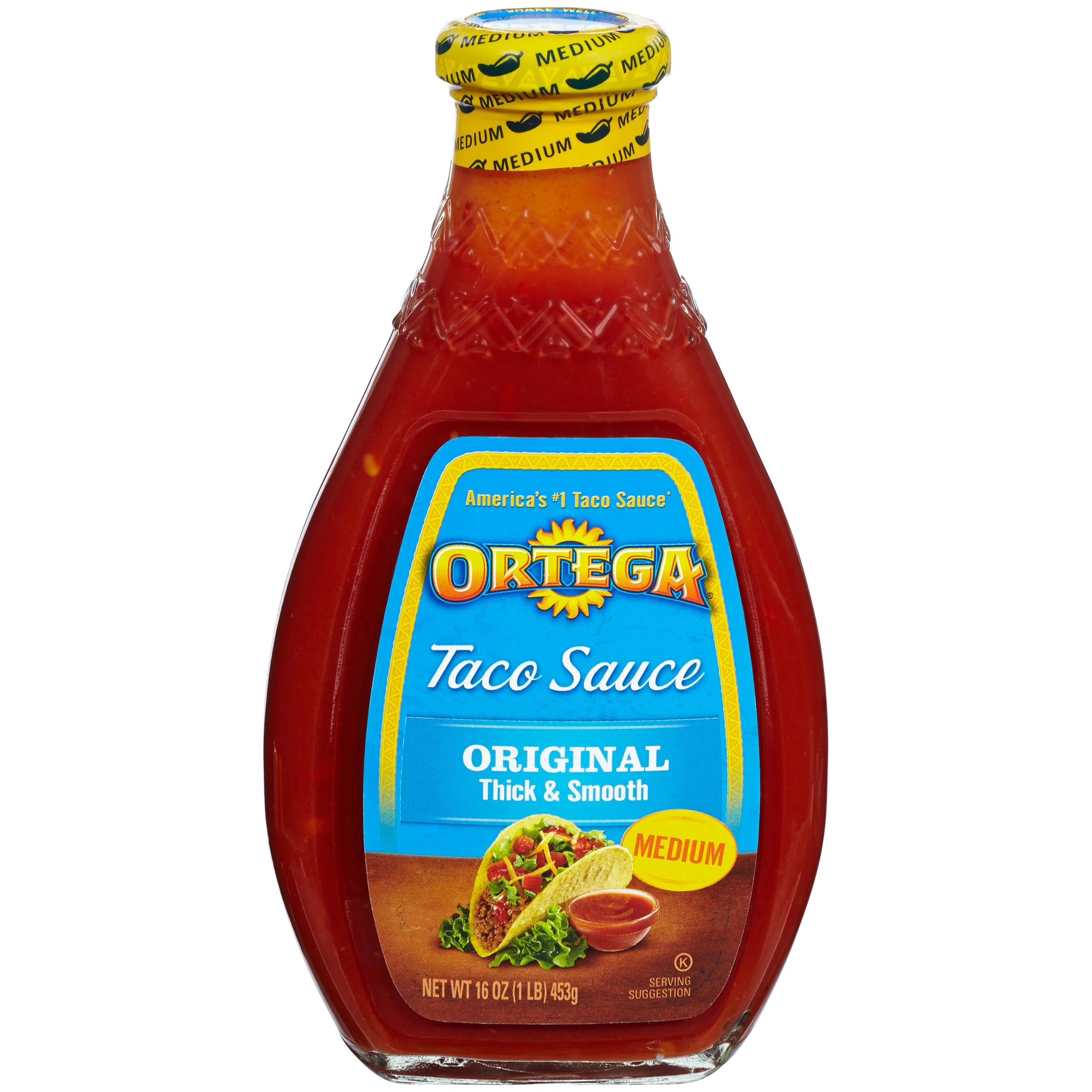 Ortega Original Medium Taco Sauce Bottle