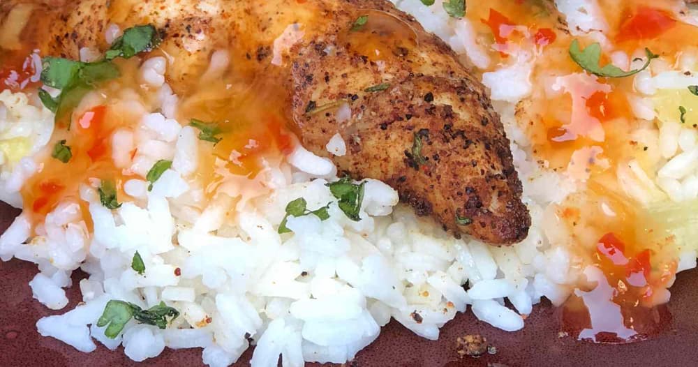 Delicious Plate of Jerk Chicken Pineapple Pasta