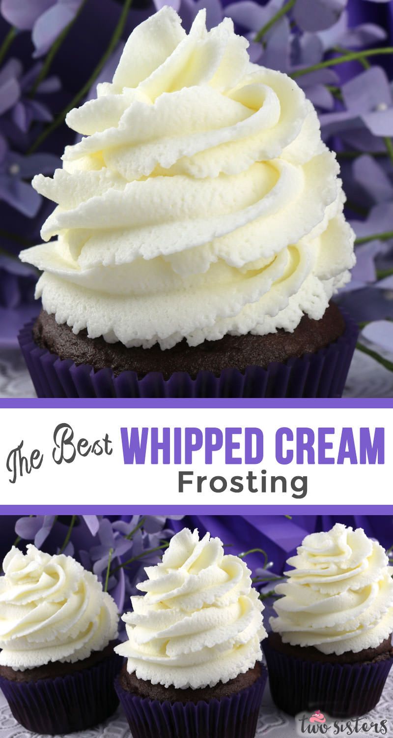 Whipped Cream Frosting on Cake