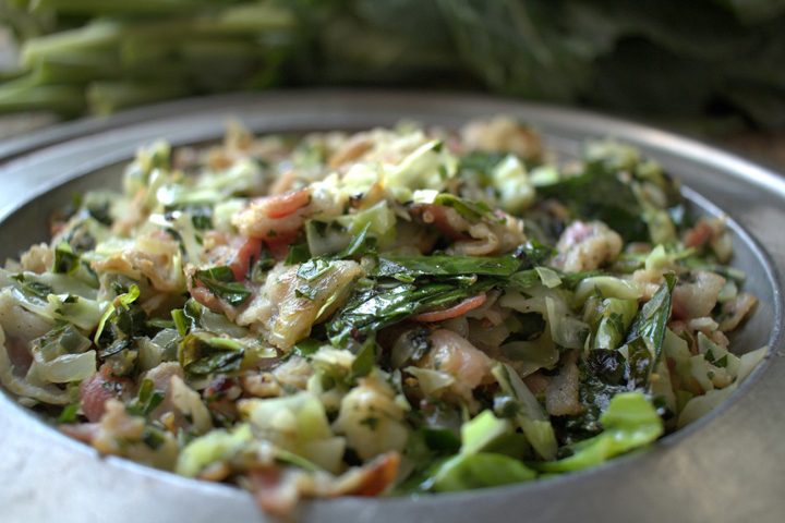 Smothered Collard Greens and Cabbage
