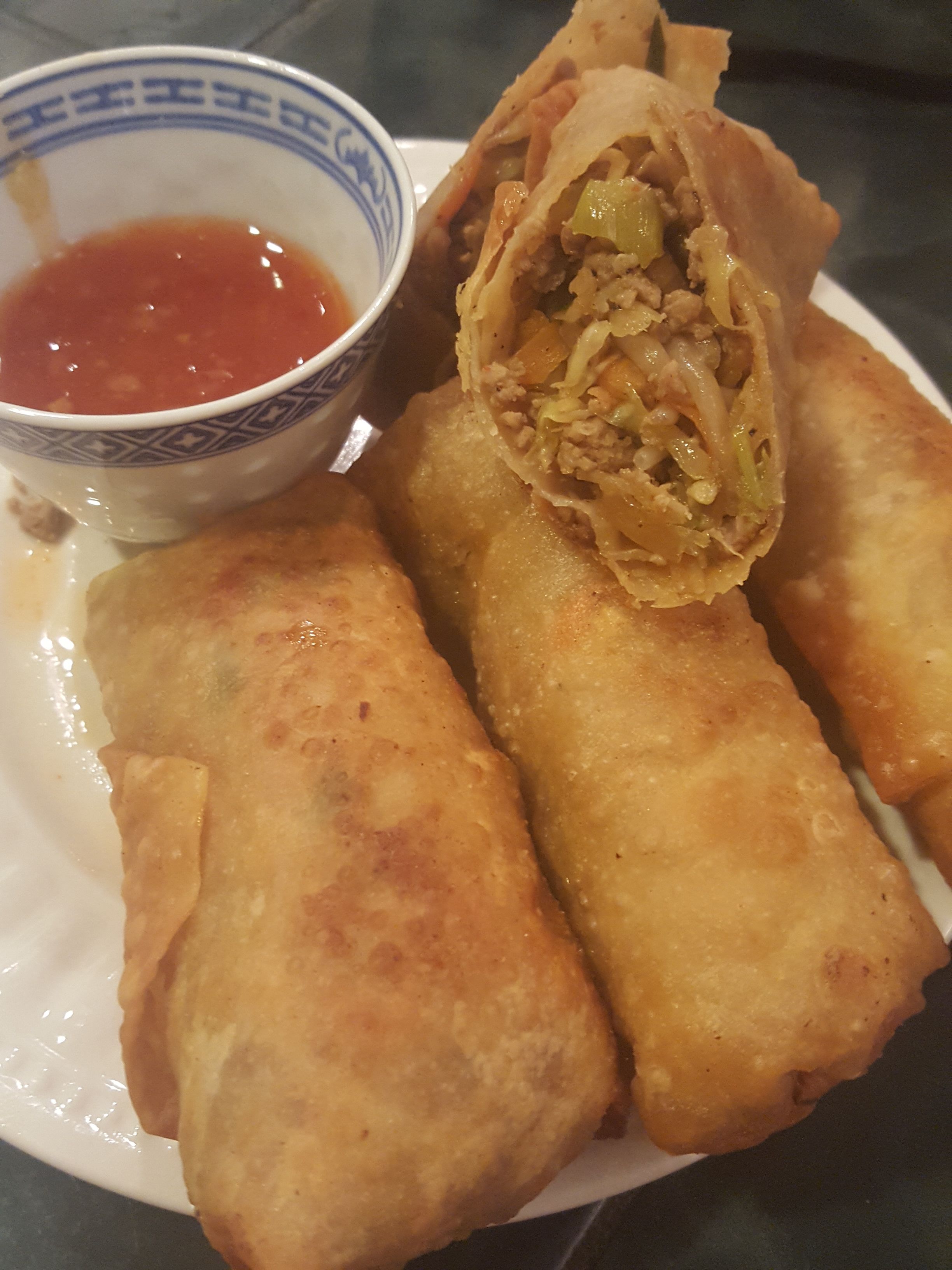 Chinese Baked Vegetarian Egg Rolls
