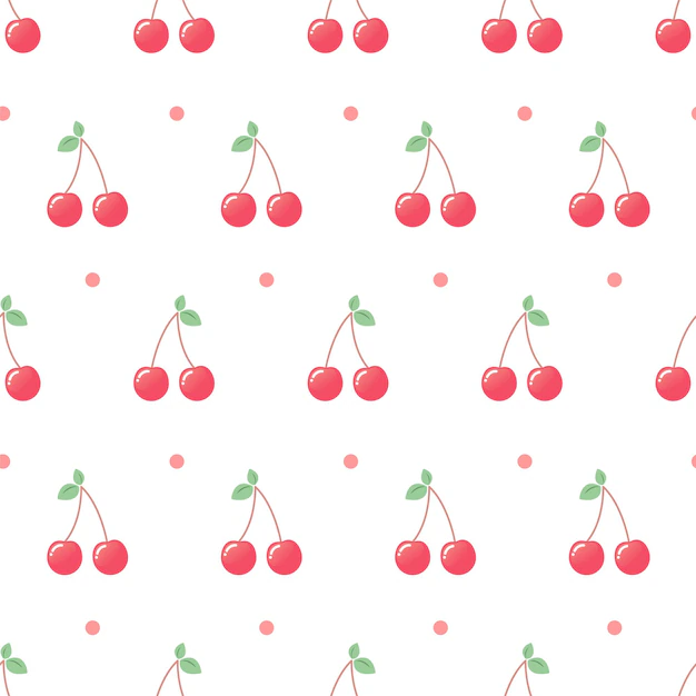 Pink Cherry and Dots