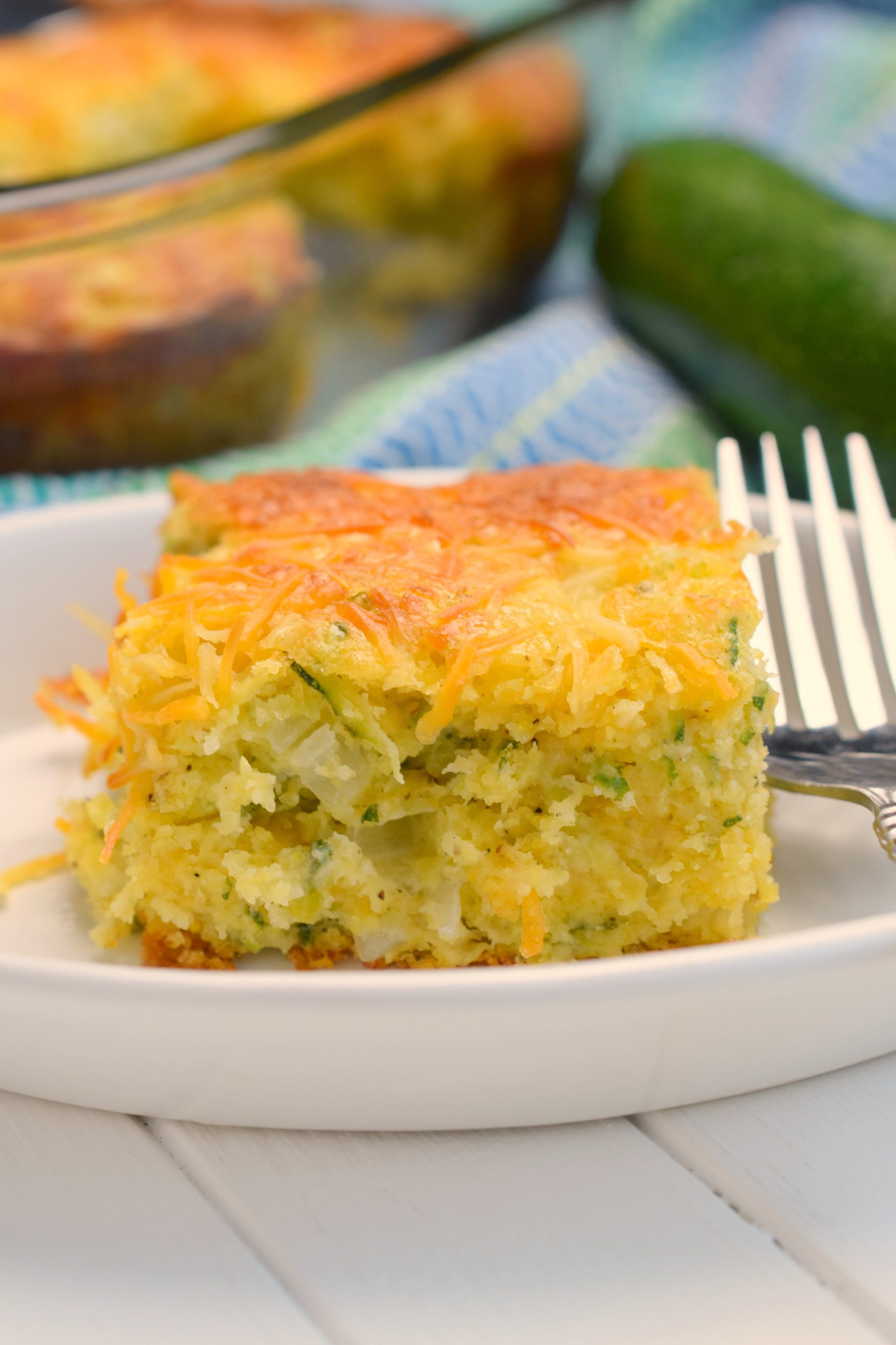 Cheesy Zucchini Cornbread Casserole