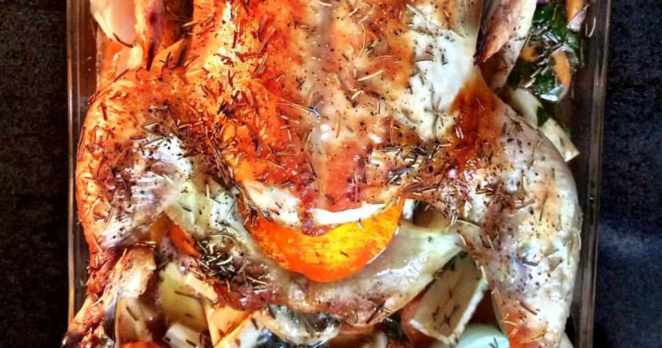 Slow Drunk Roasted Chicken