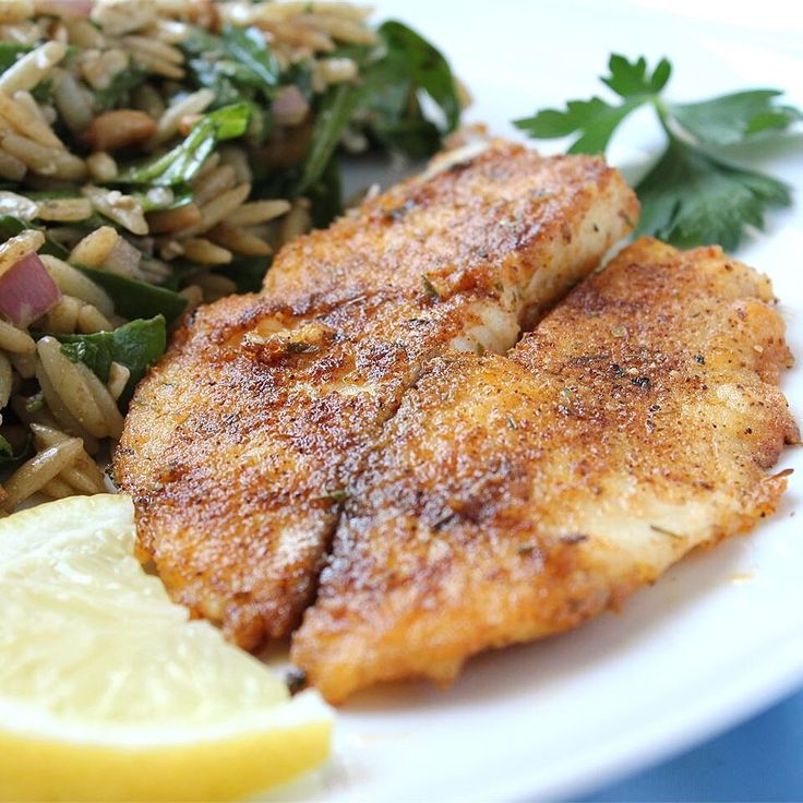 Pan-Seared Lemon Tilapia with Parmesan Pasta