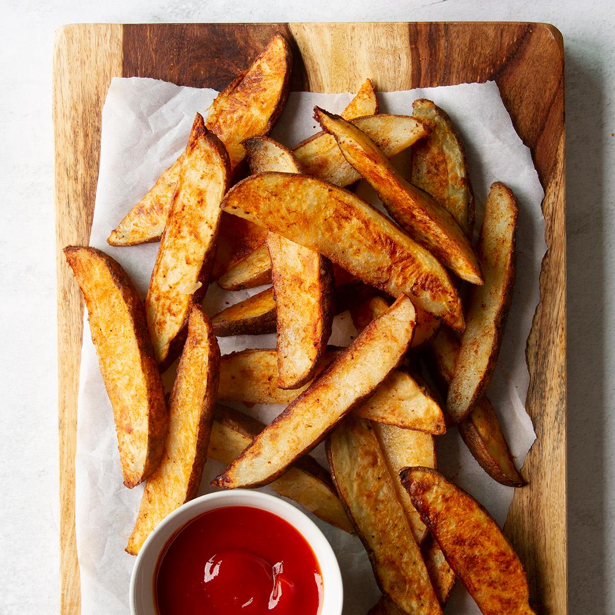 Oven Baked Spicy Wedgie Fries