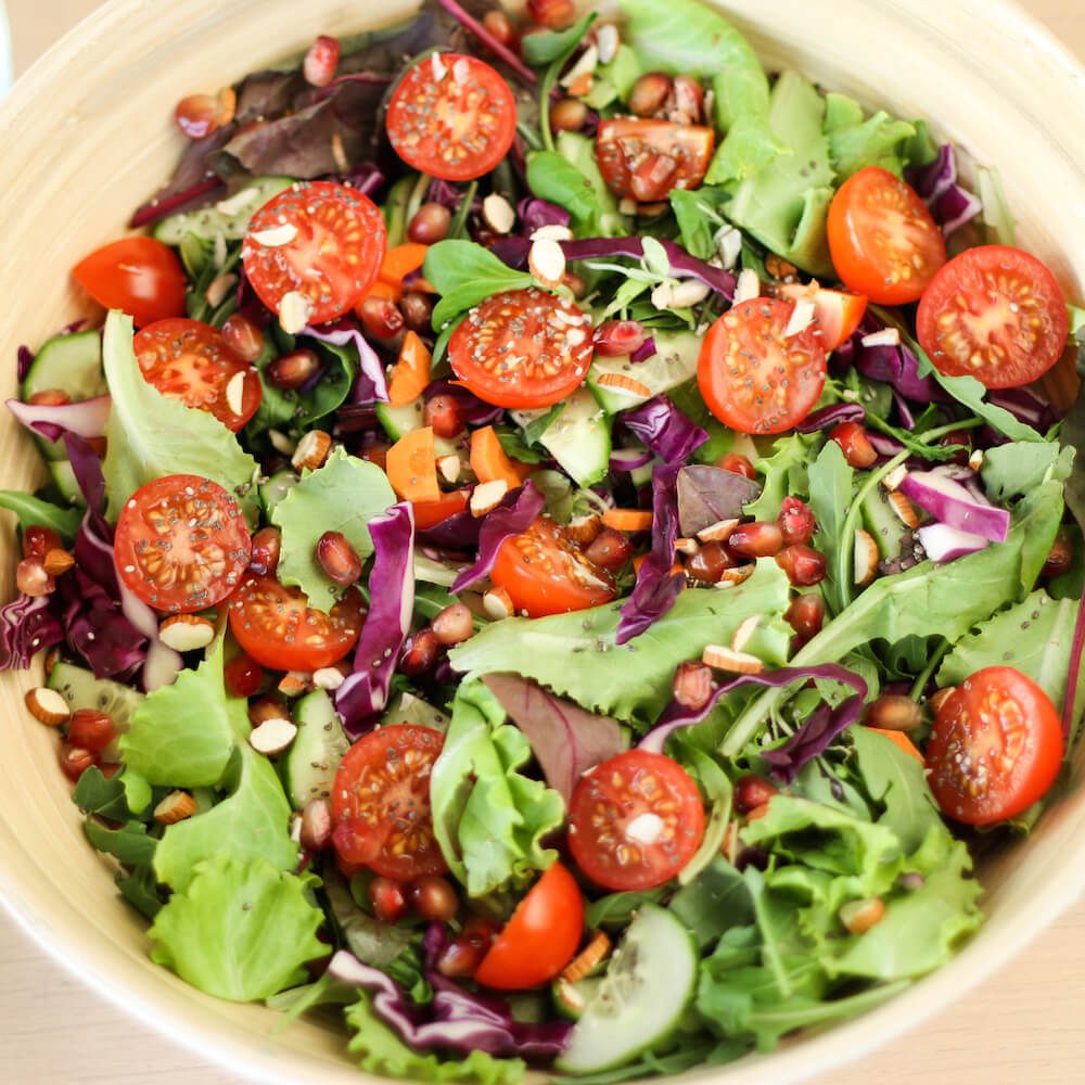 Raw Vegetable Salad - vegan rainbow