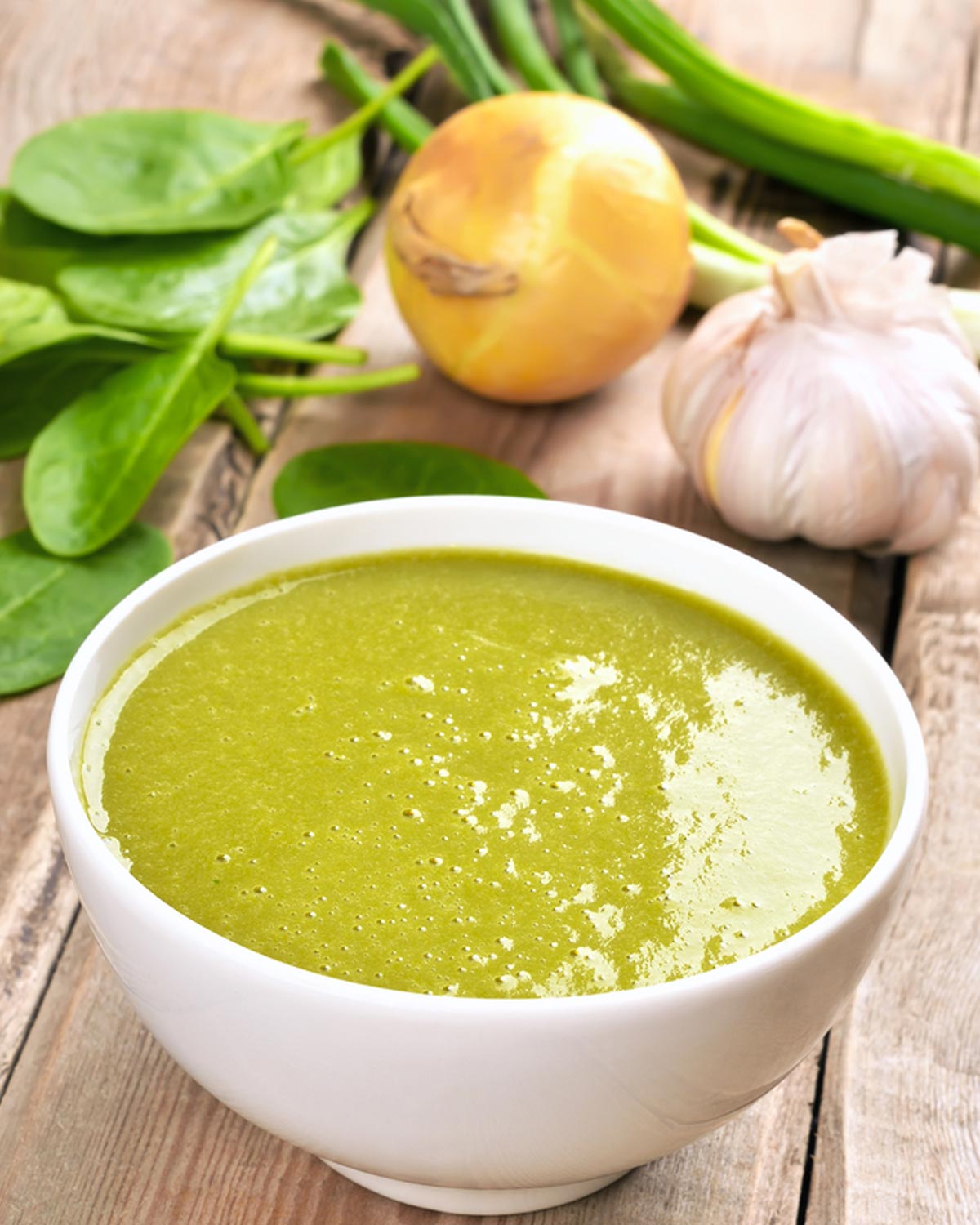 Garlic Spinach Soup