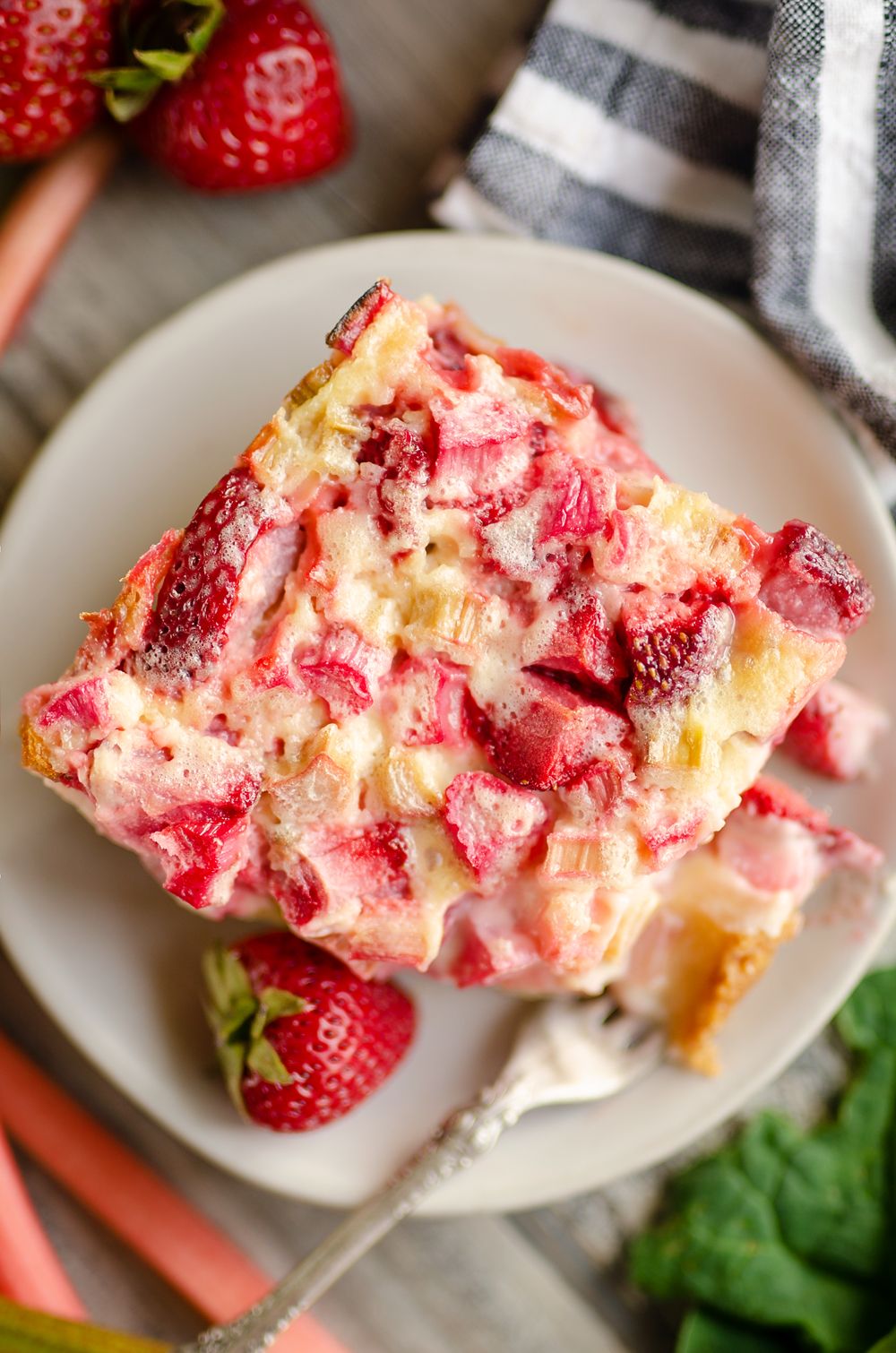 Strawberry Rhubarb Custard Dessert