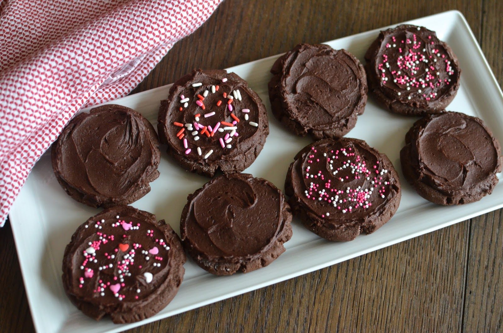 Soft Chocolate Frosted Cookies