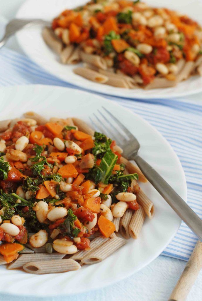 Carrot Kale and White Bean Ragu
