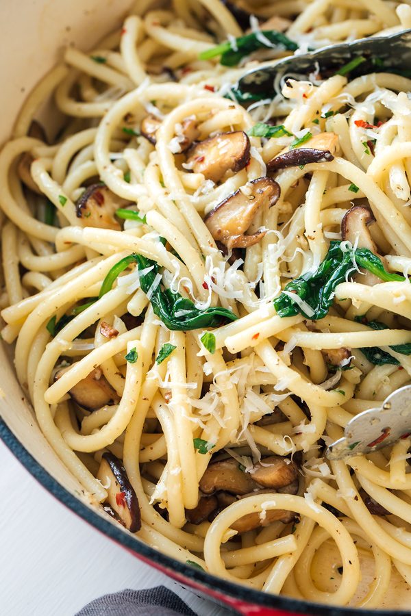 Bucatini Pasta with Garlic Butter Sauce