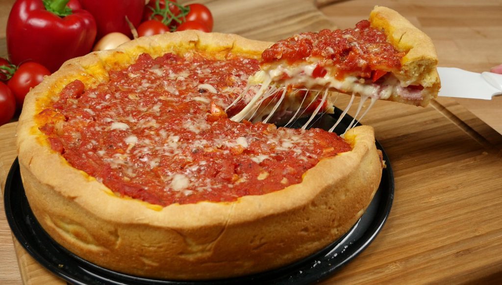 Chicago Style Deep Dish Stuffed Pizza