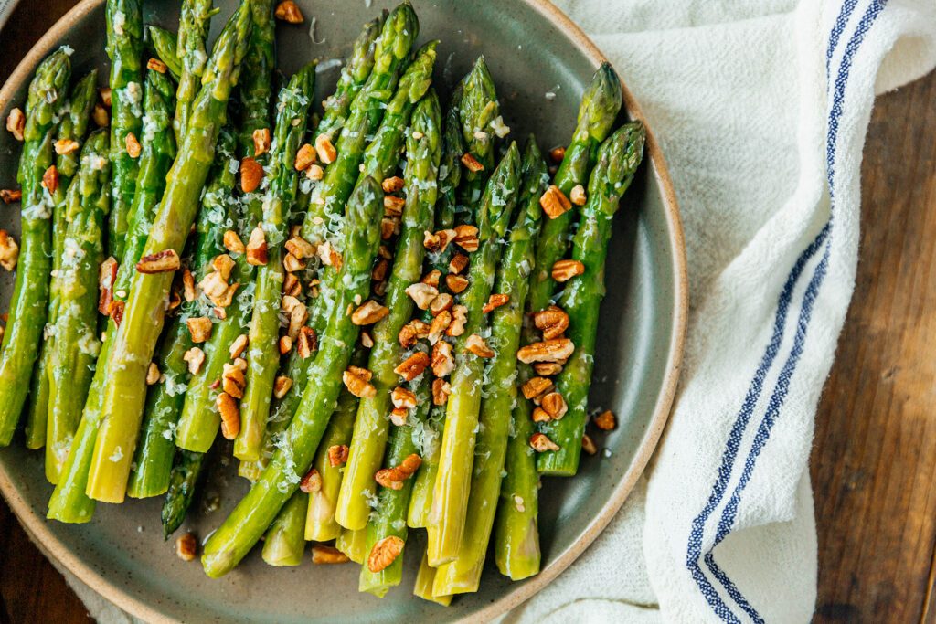 Asparagus Salad with Parm & Pecans