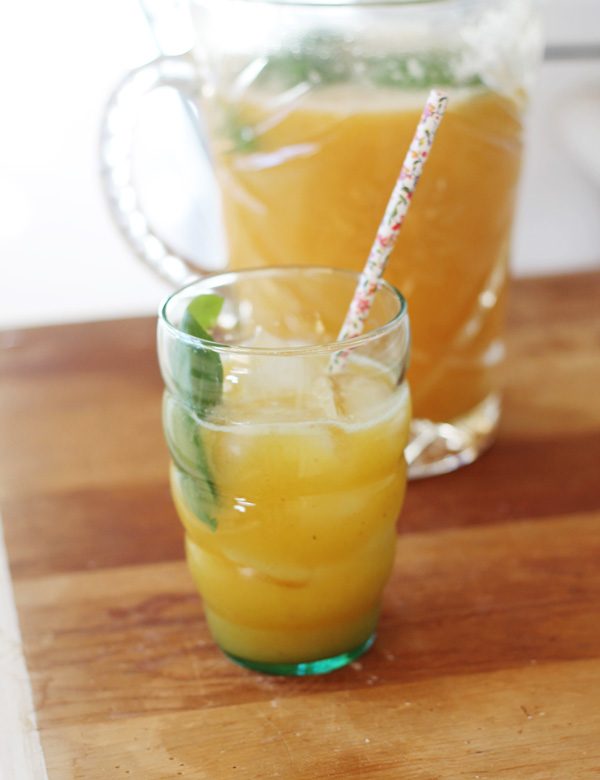 Peach-Basil Sangria