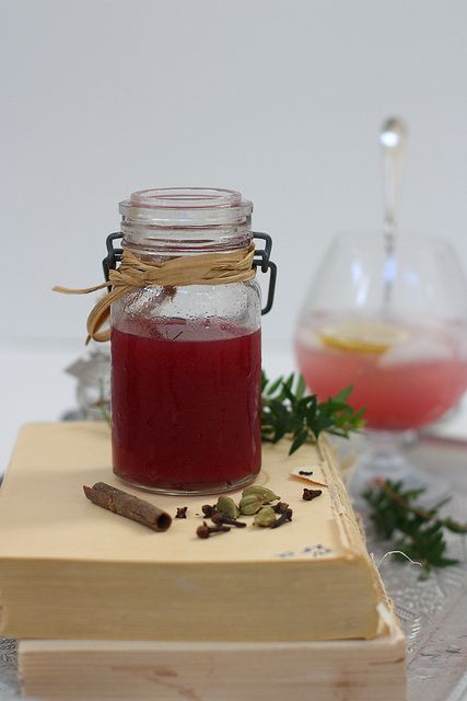 Spiced Pomegranate Simple Syrup
