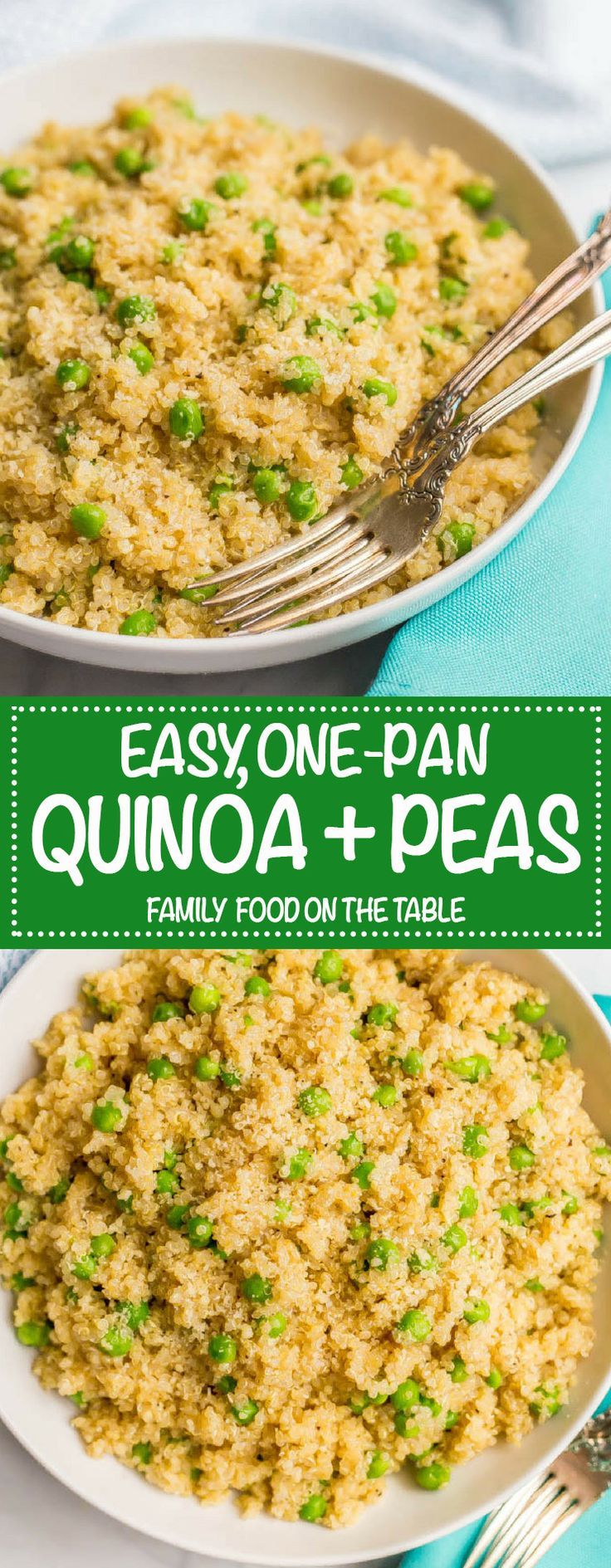 One-pot quinoa with peas and Parmesan