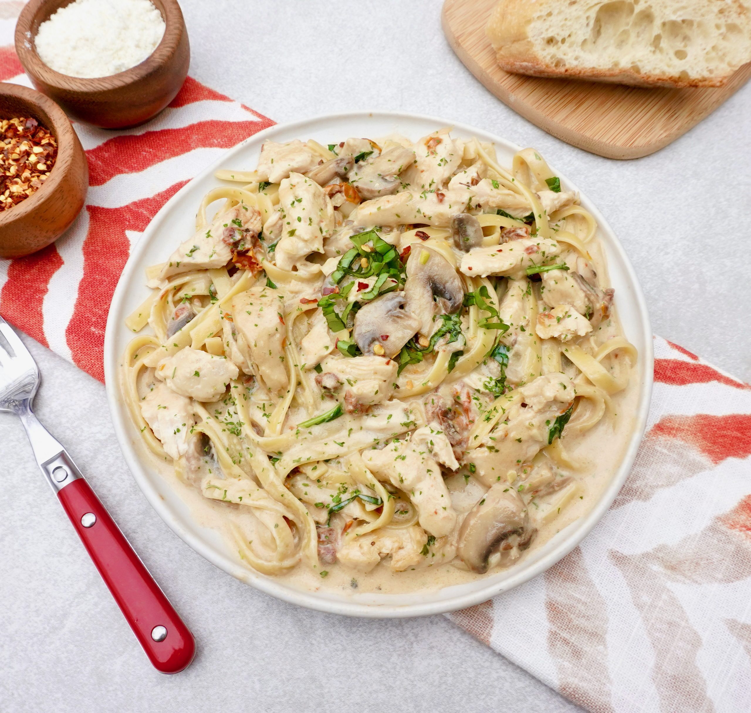 Chicken Milano - creamy pasta dinner
