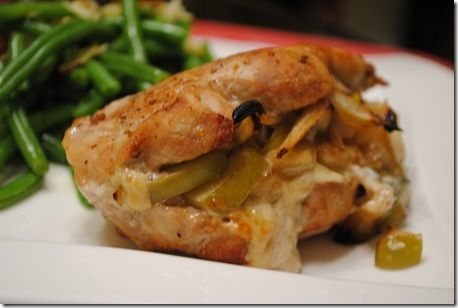 Gorgonzola and Apple Stuffed Pork Chops