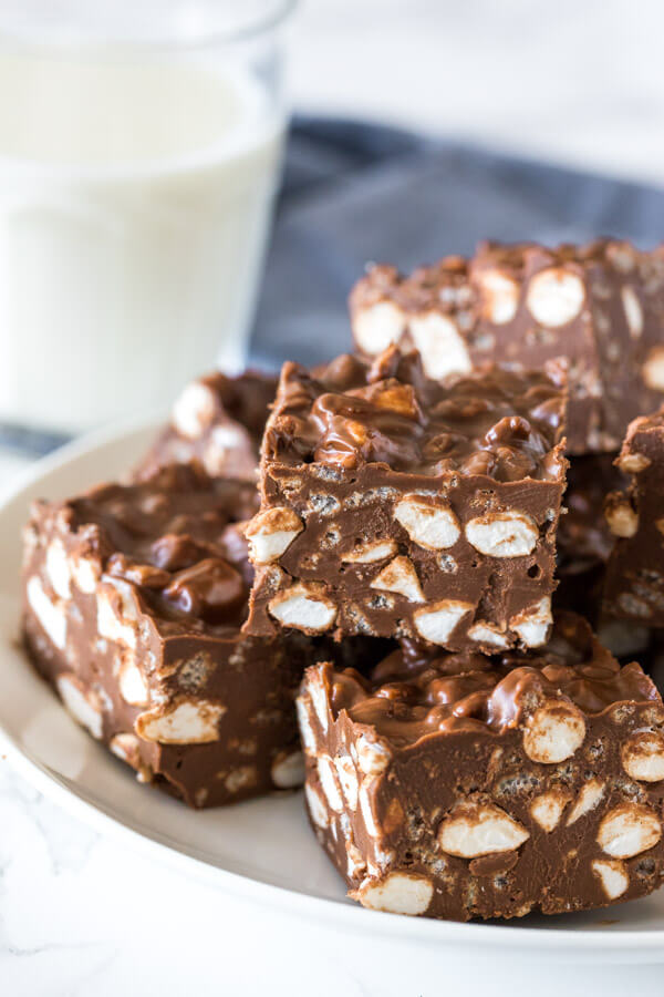 No Bake Rocky Road Bars