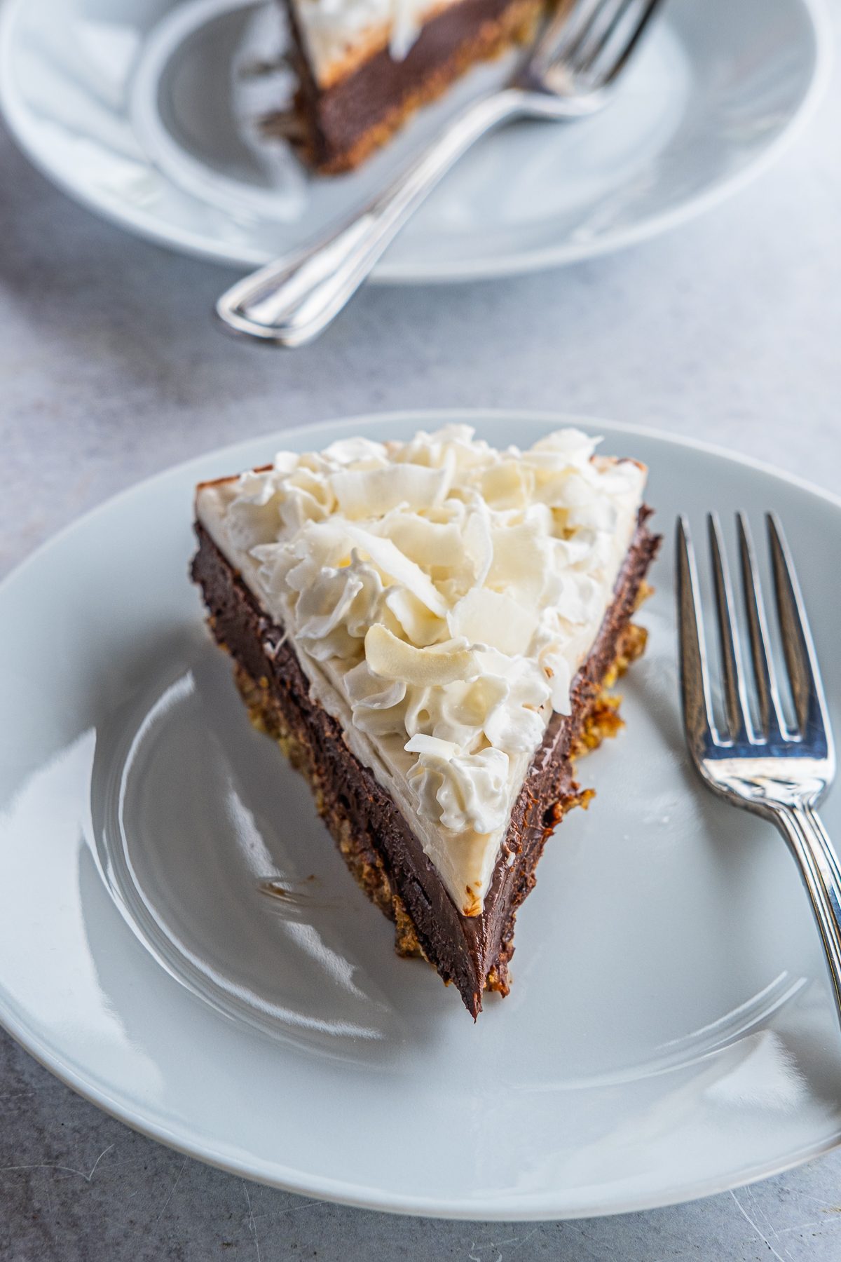 Chocolate Coconut Haupia Pie