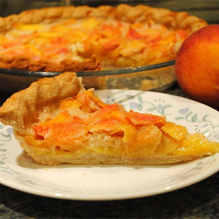 Peach Custard Pie